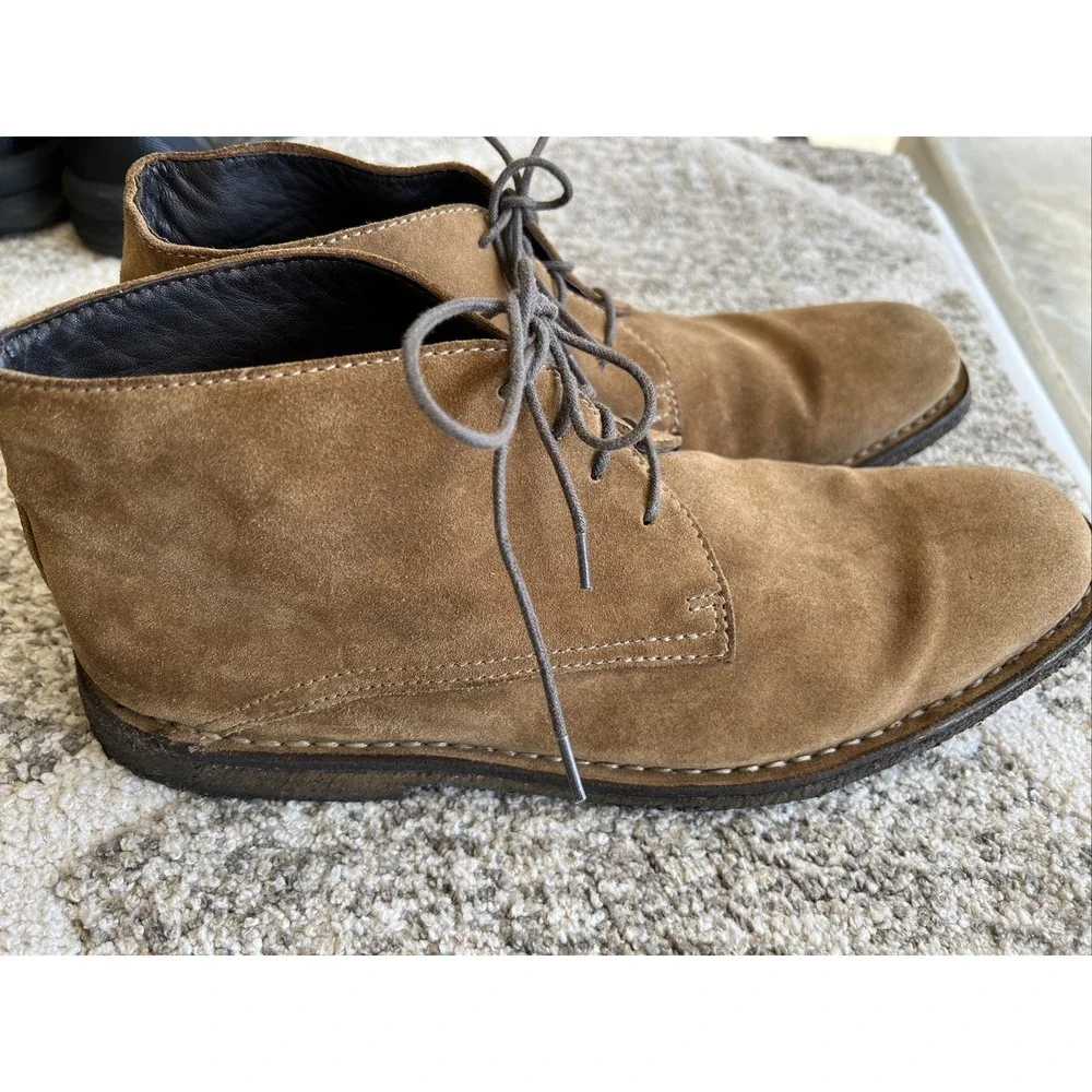 Johnston Murphy Men's Brown Sheepskin Suede Leather Shoes 25-0640 13M E11